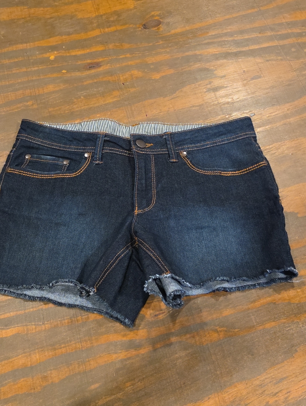 Faded Glory Dark Blue Denim Cutoff Shorts